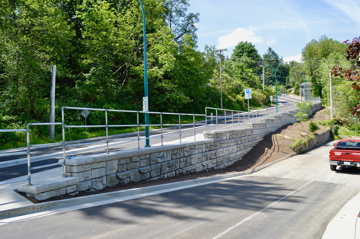 gravity wall and road barriers