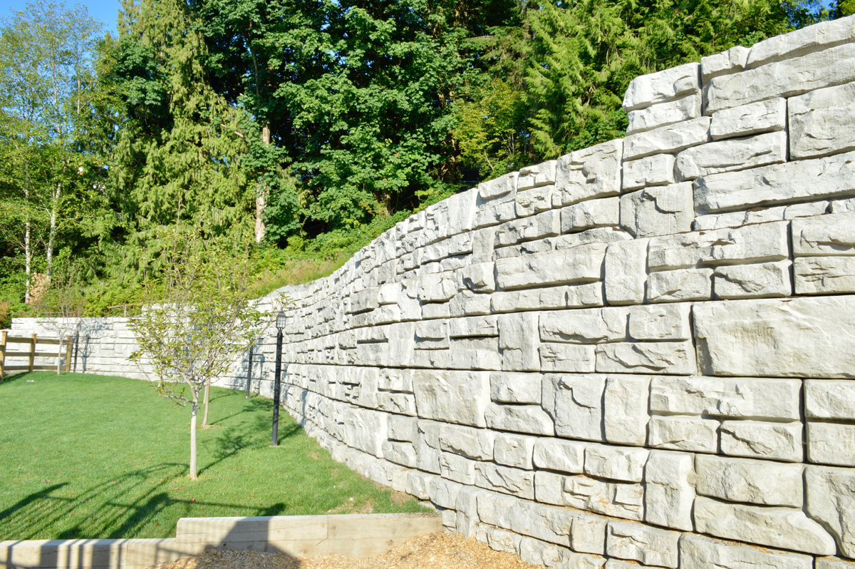 magnolia park precast concrete retaining wall