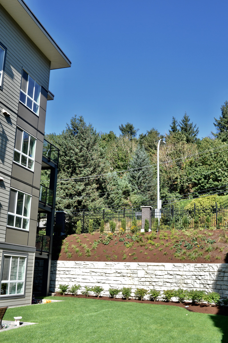 precast concrete backyard gravity wall