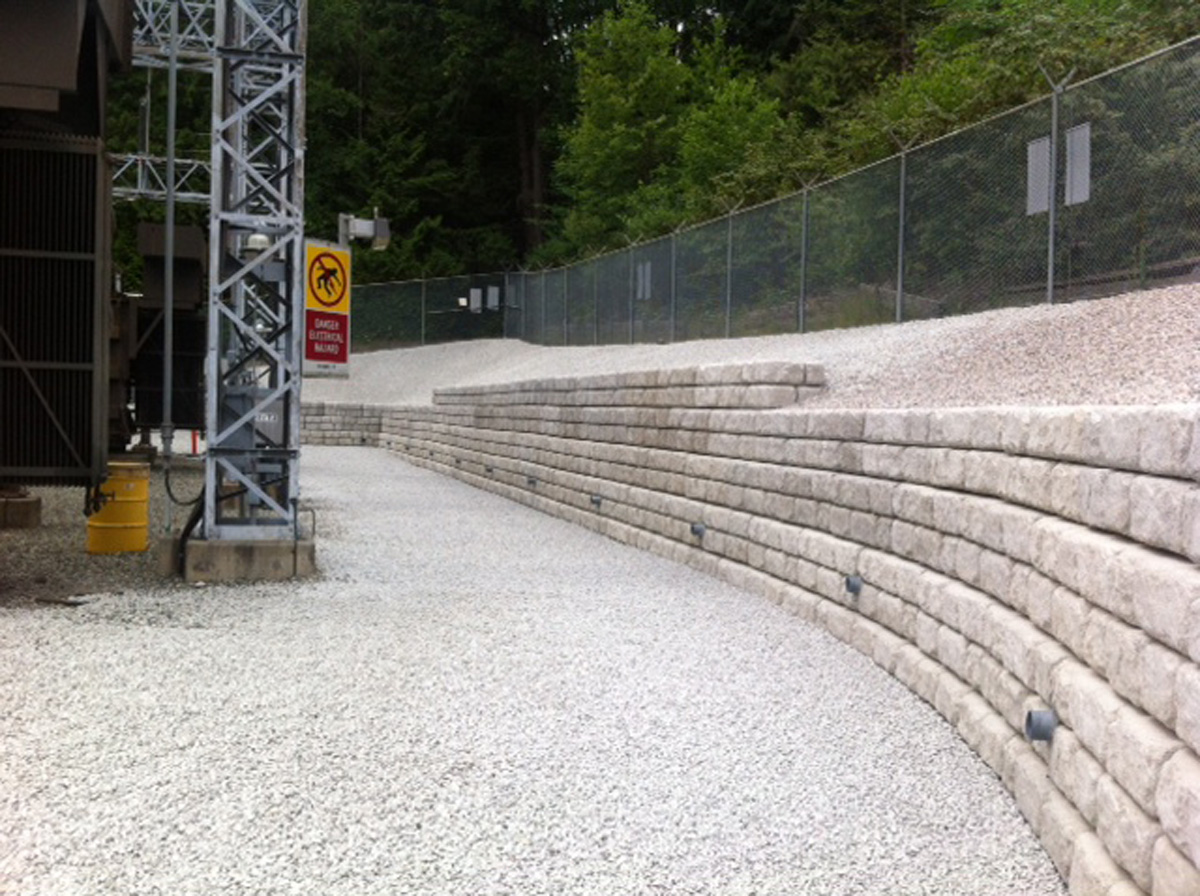 bc hydro redi-rock retaining wall